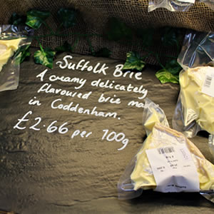 Suffolk Brie in the Farm Shop