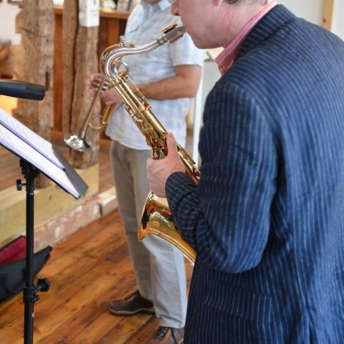 Jazz Breakfast at Jimmy's Farm Suffolk square photo setting