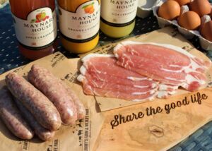 sausages, bacon at Jimmy's Farm suffolk