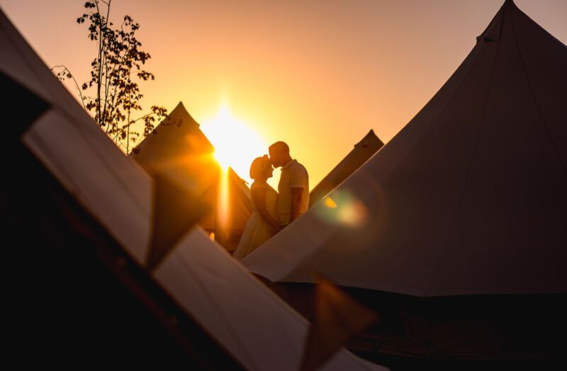 Wedding tent and accommodation