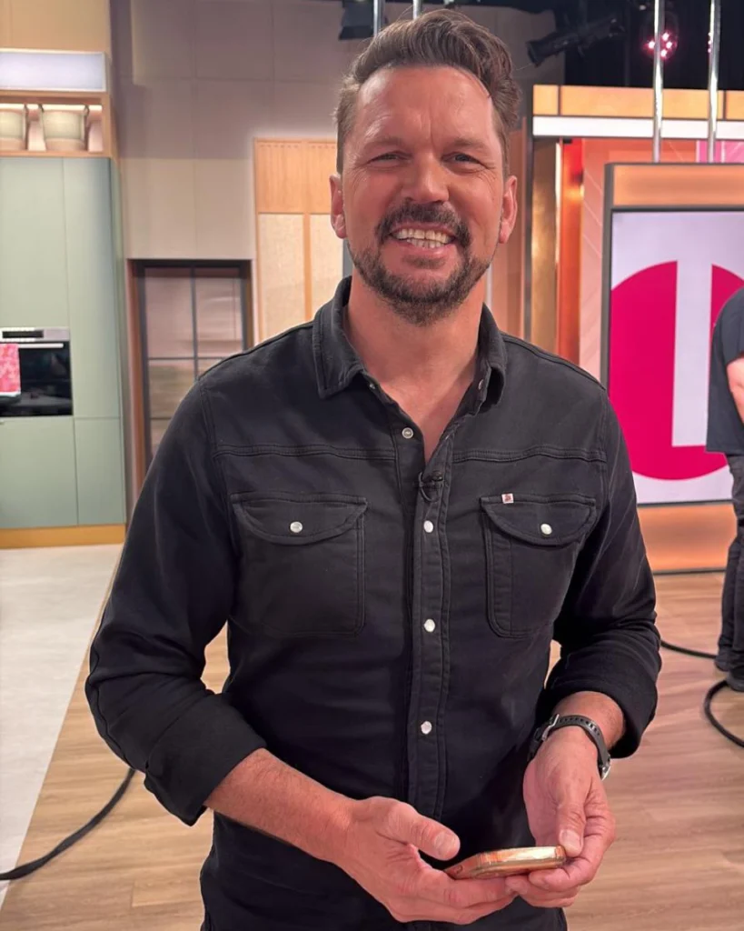 Jimmy Doherty smiling on the set of ITV's Lorraine